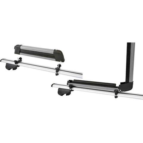Malone LiftLine 3 Ski/Snowboard Rack with ski/snowboard installed on a frame