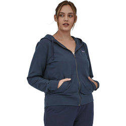 Patagonia Women's Ahnya Full-Zip Hoody smolder blue hand pockets