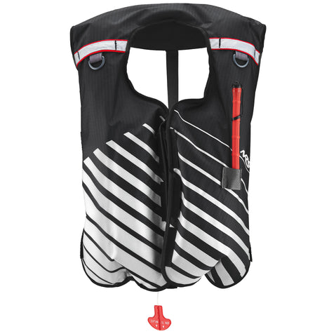 NRS Otto Matik Inflatable Lifejacket (PFD) in Black inflated