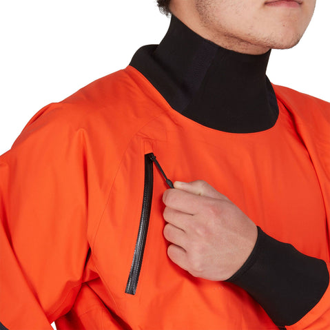 NRS Men's Stratos Semi-Dry Paddling Jacket chest pocket