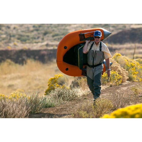 Outcast Fish Cat 4 LCS Float Tube in Gray lifestyle