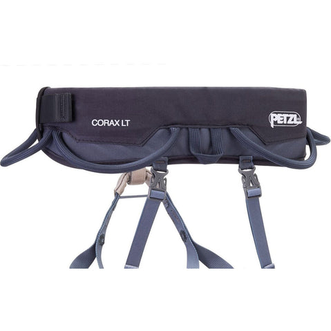 Petzl Men's Corax LT Climbing Harness in Dark Gray detail