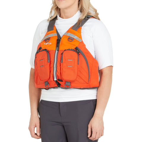 NRS cVest Lifejacket (PFD) flare female model angle