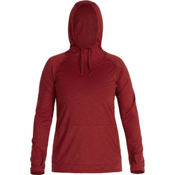 NRS Women's Silkweight Vesi Hoodie in Vino front