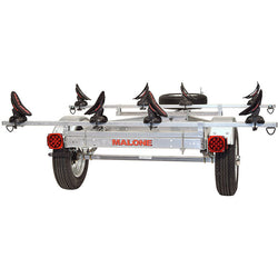 Malone MicroSport LowBed 2-Boat Saddle Up Pro Kayak Trailer Package back