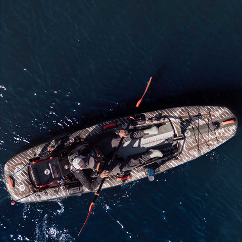 Wilderness Systems iATAK 110 Inflatable Fishing Kayak overhead view