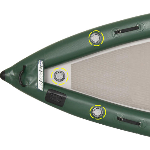 Sea Eagle FishSkiff 16 Inflatable Fishing Boat 2-Person Swivel Seat Package bottom