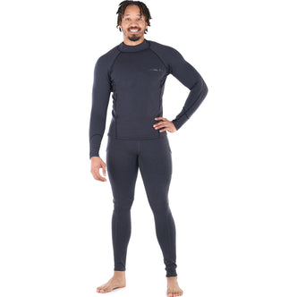 Level Six Men's Jericho Long Sleeve Neoprene Shirt in Black Heather front