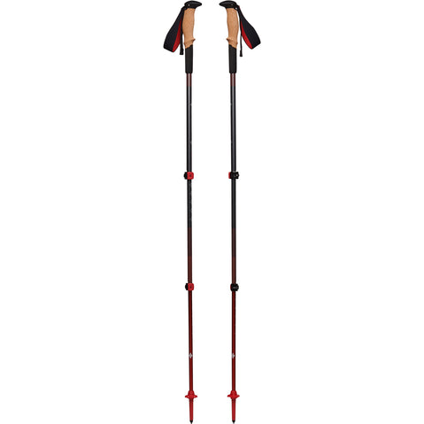 Black Diamond Pursuit Shock Trekking Poles in Steel Grey/Octane extended