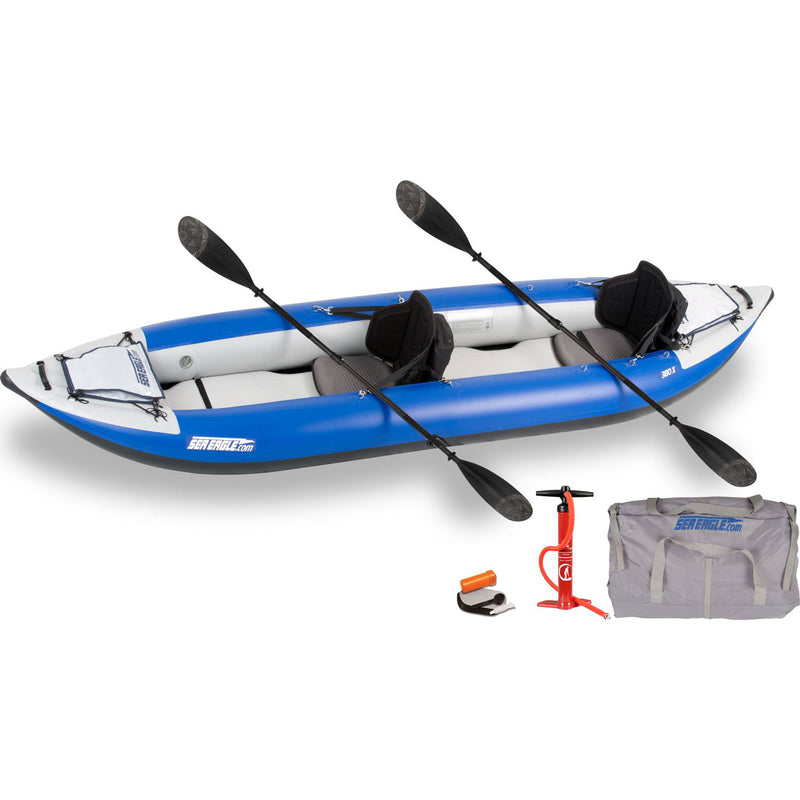 Sea Eagle Explorer 420X Inflatable Kayak Pro Carbon Tandem Package set