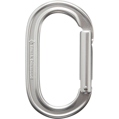 Black Diamond Oval Keylock Carabiner in Polished front