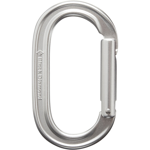 Black Diamond Oval Keylock Carabiner in Polished front