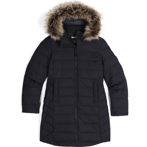 Outdoor Research Women's Coze Lux Down Parka in Black front