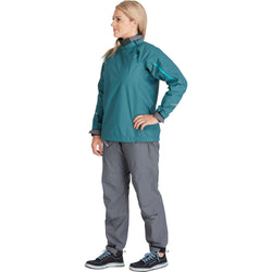 NRS Women's Endurance Paddling Jacket in Mediterranea model front