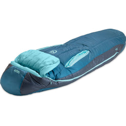 Nemo Women's Forte Endless Promise 20 Synthetic Sleeping Bag in Abyss/Hazy Aqua angle