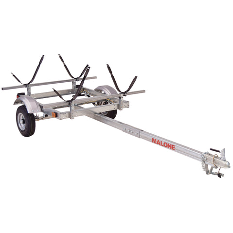 Malone EcoLight 2-Boat J-Rack Kayak Trailer Package angle
