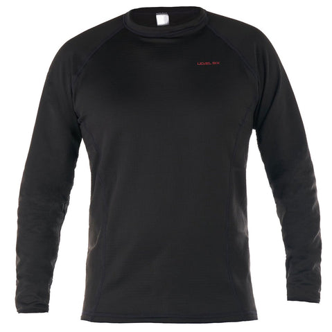 Level Six Men's Romulus Long Sleeve Shirt in Black model front view