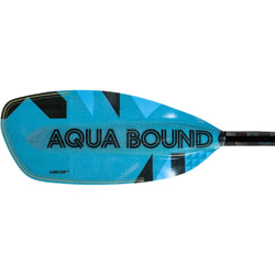 Aqua-Bound Aerial Major Fiberglass Versa-Lok Straight Shaft 2-Piece Kayak Paddle in Blue left blade backside