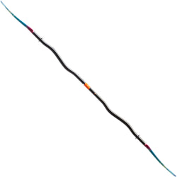 Aqua Bound Whiskey Fiberglass Bent Shaft 2-Piece Kayak Paddle in Northern Lights full profile