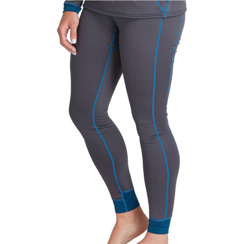 NRS Women's Expedition Weight Pants in Dark Shadow model frontcrop