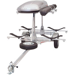Malone MicroSport LowBed 2-Boat MegaWing Kayak Trailer Package with 2nd Tier front