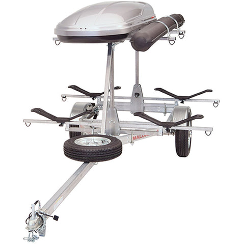 Malone MicroSport LowBed 2-Boat MegaWing Kayak Trailer Package with 2nd Tier front