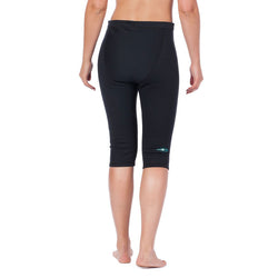 Level Six Women's Convection Neoprene Capri Pants in Black model back view