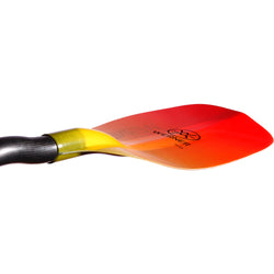 Werner Surge Fiberglass Bent Shaft Whitewater Kayak Paddle in Gradient Blaze side