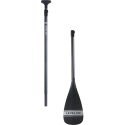 Level 6 Twelve Six Carbon Inflatable SUP Board Package in Aegean Blue paddle