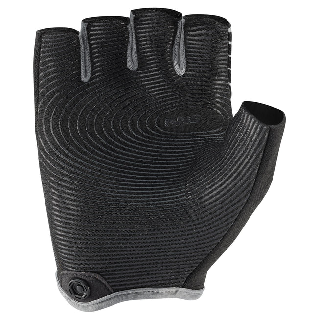 NRS Guide 1.5mm Neoprene Half-Finger Gloves in Black palm