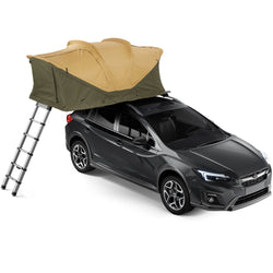 Thule Approach Roof Top Tent in Fennel Tan angle closed
