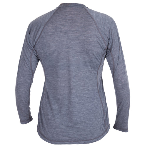Kokatat Women's WoolCore Long Sleeve Shirt in Heather Charcoal black