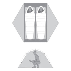 MSR Hubba Hubba LT 2 Person Backpacking Tent floorplan