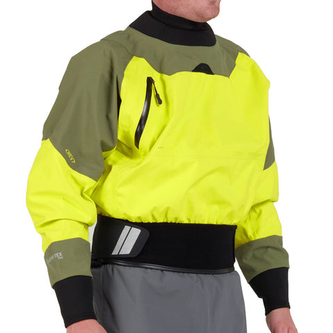 NRS Men's Rev GORE-TEX Pro Dry Top in Chartreuse model frontcrop