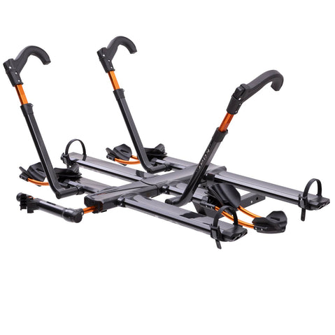 Kuat NV 2.0 1 Bike Add-On Hitch Rack in Gray Metallic/Orange Anodize angle view