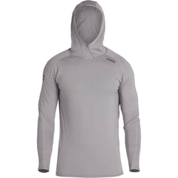 NRS Men's Breaker Rashguard Hoodie in Titanium front