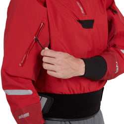 NRS Men's Orion Paddling Jacket in Red model arm pocket