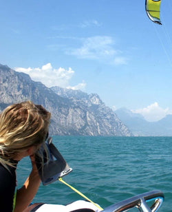 Aquapac VHF Radio Classic Dry Case kiteboarder