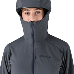Patagonia Women's Nano-Air Ultralight Full-Zip Hoody in Smolder Blue hood
