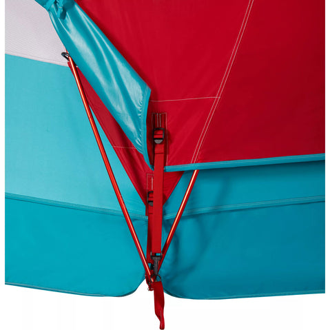 Mountain Hardwear Space Station Dome Basecamp Tent in Alpine Red pole attachment points