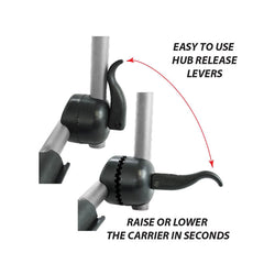 Malone Downloader Kayak Roof Rack easy release hub levers