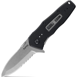 NRS Lotic Knife in Black blade open