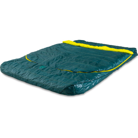 Nemo Jazz Double 30 Degree Synthetic Sleeping Bag in Lagoon/Lumen angle