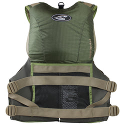 Stohlquist Piseas Fishing Lifejacket (PFD) grass green back view