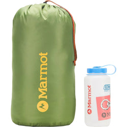 Marmot Sawtooth 15 Degree Down Sleeping Bag in Dark Azure/Foliage stuff sack