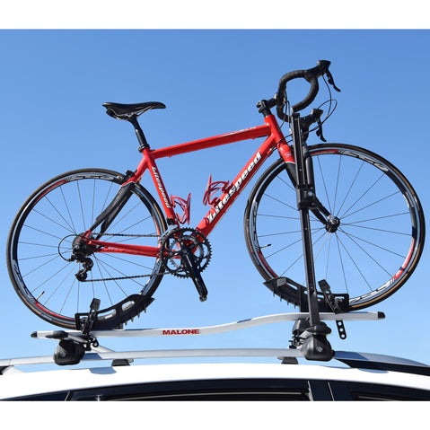 Malone Pilot TC/ST Tray Style Bike Roof Rack with bike loaded side