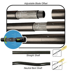 Werner Ikelos Carbon Straight Shaft Kayak Paddle blade offset