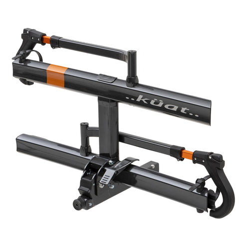 Kuat Sherpa 2.0 2 Bike Hitch Rack Gray Metallic angle view folded up