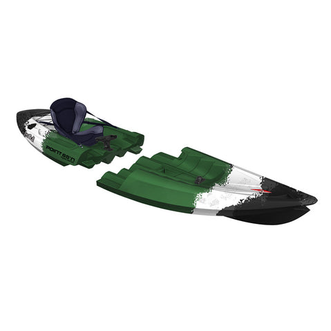 Point 65 N Tequila! GTX Solo Angler Modular Kayak in Green Cammo angle
