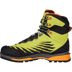Lowa Alpine EVO GTX Mountaineering Boots in Lime/Flame left side